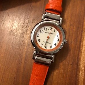 Anne Klein Watch with Orange Leather Band